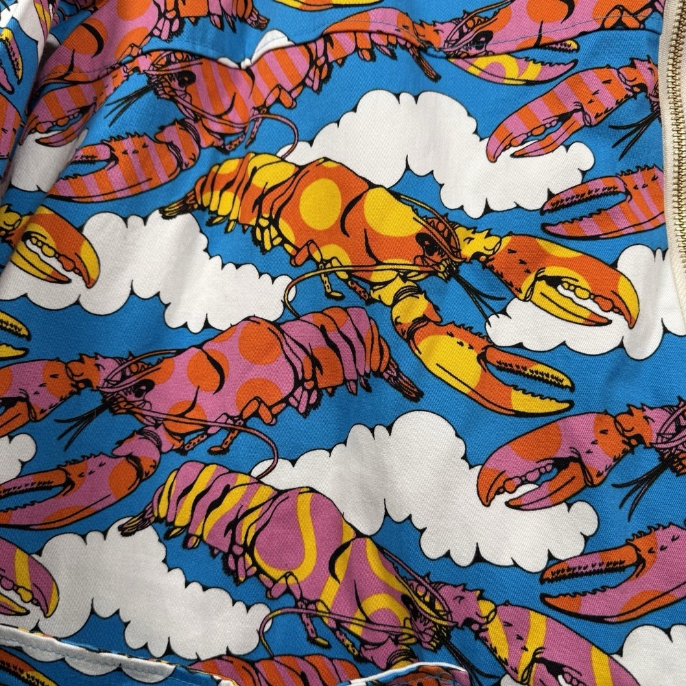 Nooworks Chore Coat Krista Perry‎ Lobster Dream Size XL NWT Neon Whimsy Zipper - Picture 5 of 15